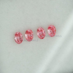 0.25 Carat Each Pink Oval Loose Diamond Ouros Jewels