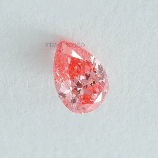 0.31 Carat Each Pink Pear Cut Lab Diamond Ouros Jewels