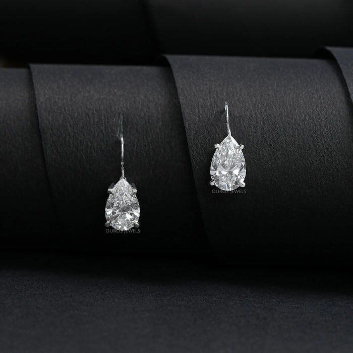 Pear Cut Lab Diamond Dangle Earrings