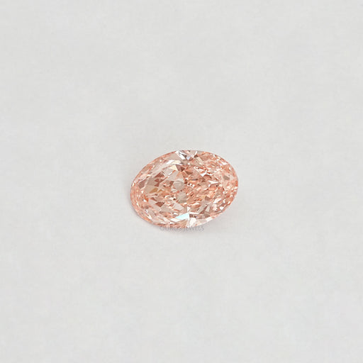 pink brilliant oval cut lab grown diamond