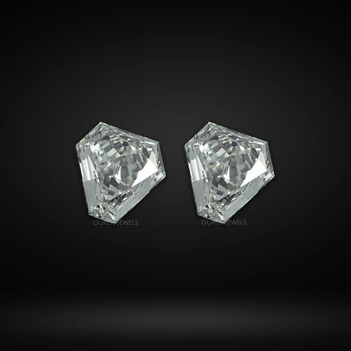 Calf Cut Diamond Side Stone on black background 