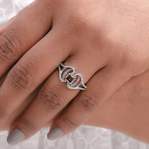 Asscher Cut Chocolate Diamond Ring