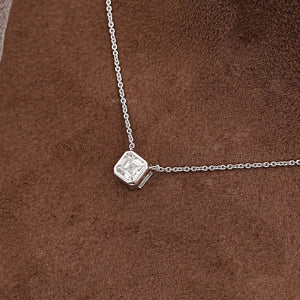 asscher diamond pendant