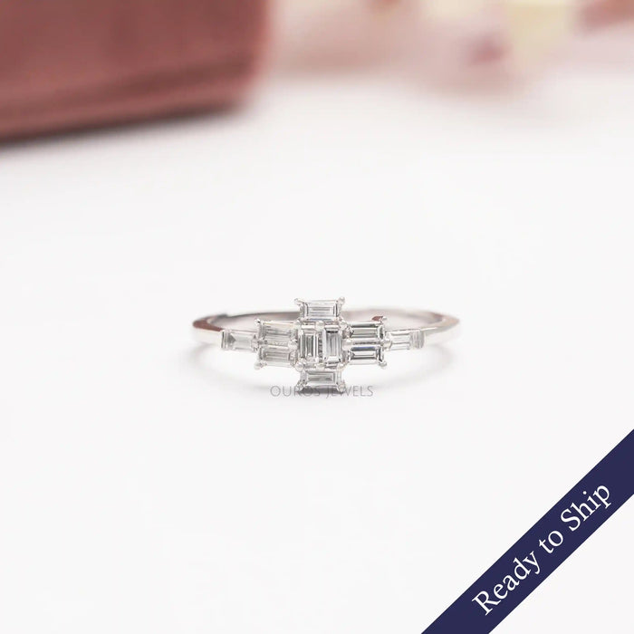 [Baguette Cut Diamond Ring]-[Ouros Jewels]