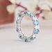 blue diamond oval eternity band 