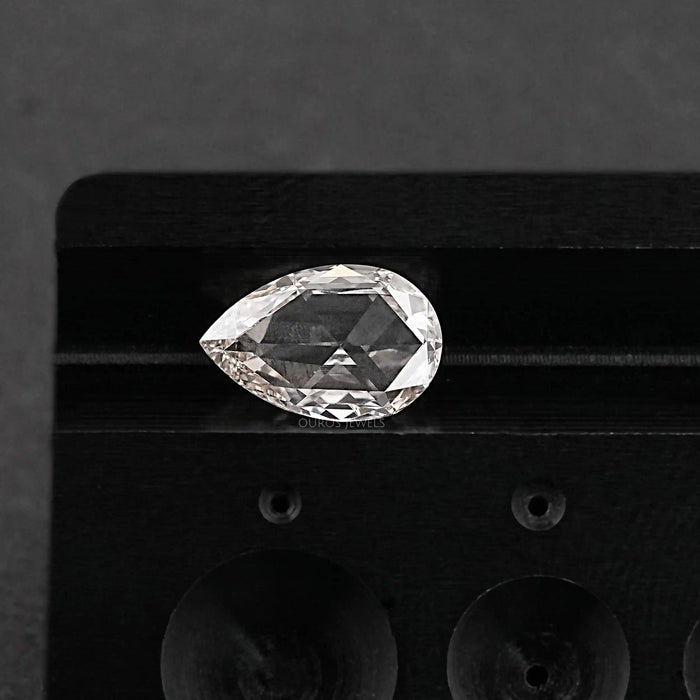 Rose Cut Pear Lab Created Diamond