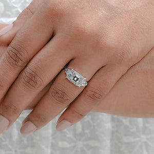 Carre Cut Lab Diamond  Halo Ring