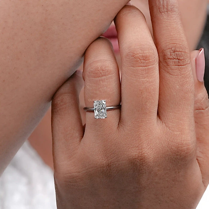 2 Carat Radiant Solitaire Diamond Engagement Ring