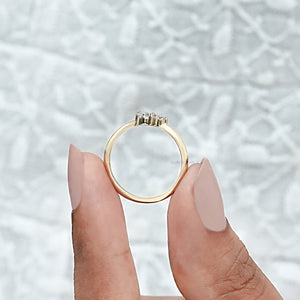 Two Stone Lab Diamond Dainty Ring