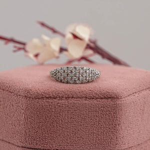 Chocolate Round Pave  Set  Diamond  Ring