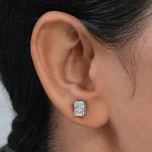 IGI Certified Radiant Cut Diamond Studs