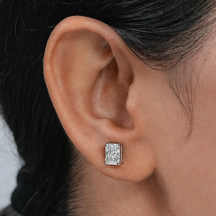 IGI Certified Radiant Cut Diamond Studs