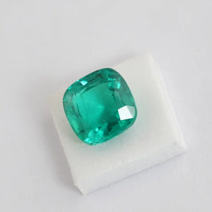 IGI Certified  Cushion Shape Colombian Emerald Gemstone