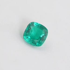 Colombian Emerald Cushion Lab Made Gemstone