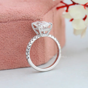 Criss-Cut Diamond Solitaire Accent Wedding Ring