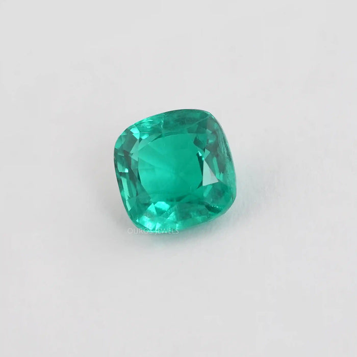 Colombian Emerald Cushion Lab Made Gemstone