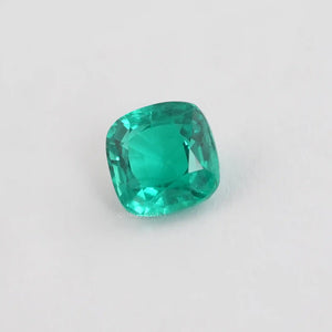 Colombian Emerald Cushion Lab Made Gemstone