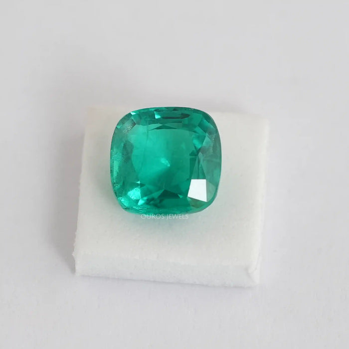 Colombian Emerald Cushion Lab Made Gemstone