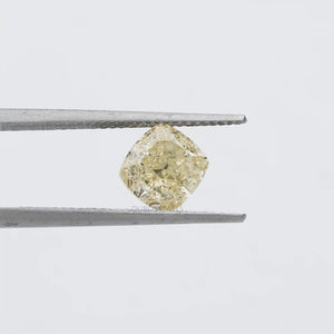 [Yellow Intense Cushion Cut Diamond]-[Ouros Jewels]