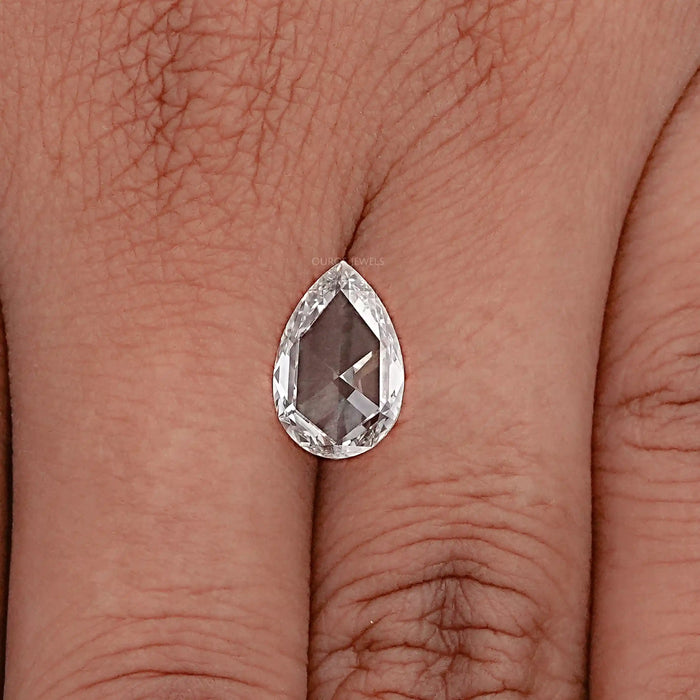 Rose Cut Pear Lab Created Diamond