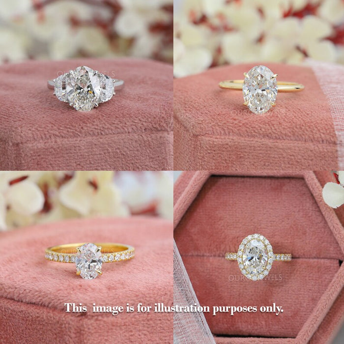 Oval Cut IGI Verified Lab Diamond Solitaires