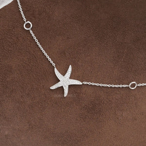 starfish diamond pendant