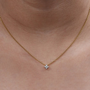 [Dainty-Round-Cut-Diamond-Pendant] -Ouros Jewels 