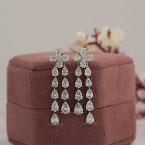 Pear Cut Lab Grown Diamond Drop Earring