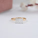 radiant cut diamond east west ring 