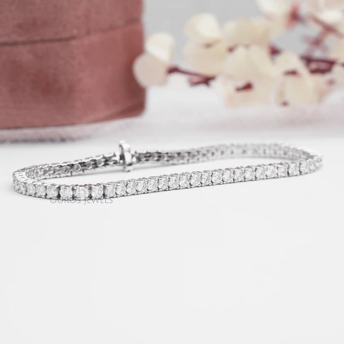 Round Diamond Tennis Bracelets for Women