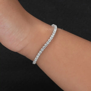 Round Diamond Tennis Bracelets for Women