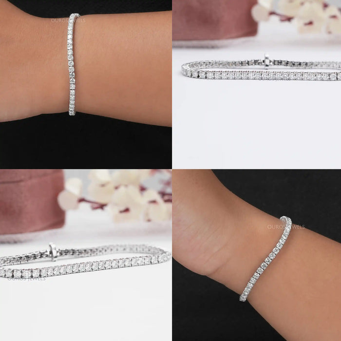 Round Diamond Tennis Bracelets for Women