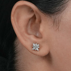 Flower Cluster Stud Earrings