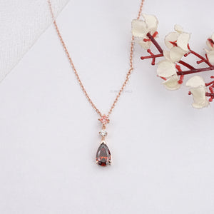 pear red diamond pendant