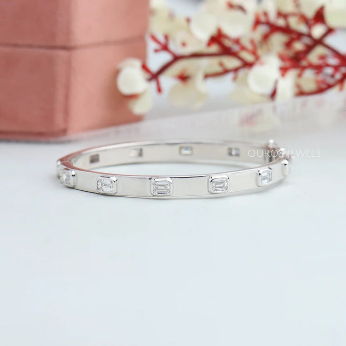 Emerald Cut Diamond Bangle - Wristwear