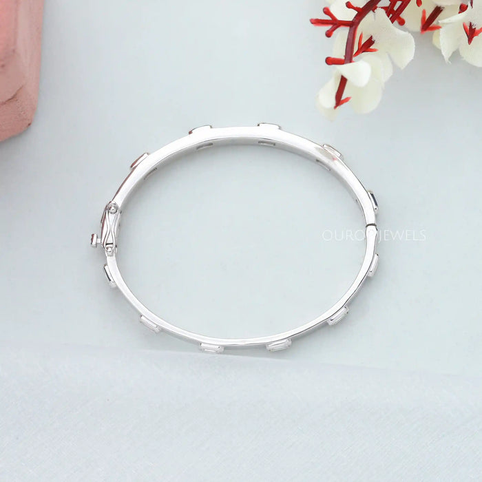 Emerald Cut Diamond Bangle - Wristwear