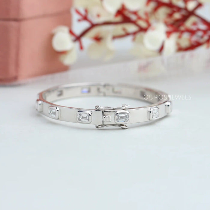 Emerald Cut Diamond Bangle - Wristwear