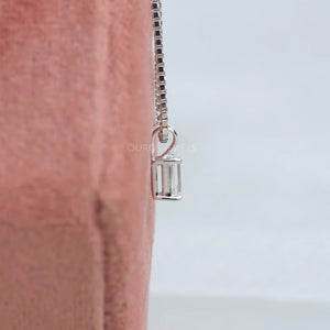 Emerald Cut Lab Grown Diamond Solitaire Pendant