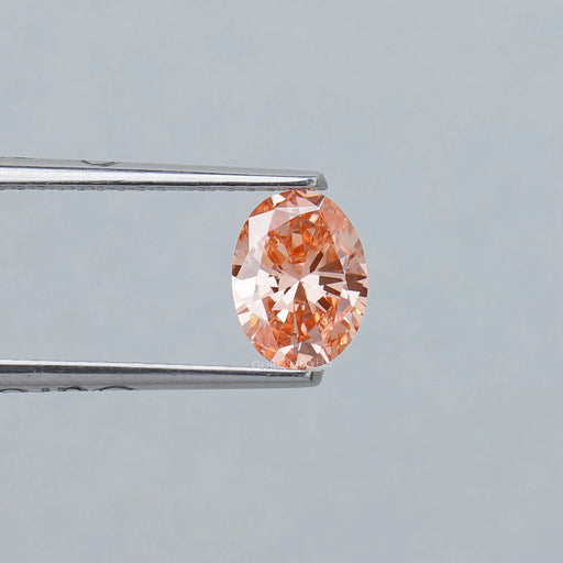 Brilliant Cut 0.82 Carat Pink Oval Lab Diamond