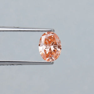 Brilliant Cut 0.82 Carat Pink Oval Lab Diamond