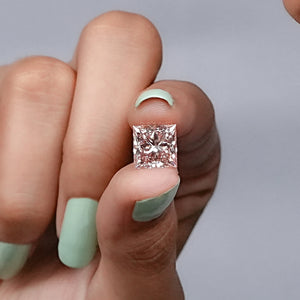 Fancy Pink Princess Cut Lab Grown Diamond