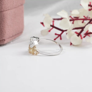 Yellow Heart Cut Lab Grown Diamond Bypass Ring