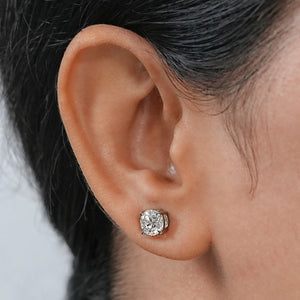 OEC Round Lab Grown Diamond Stud Earring