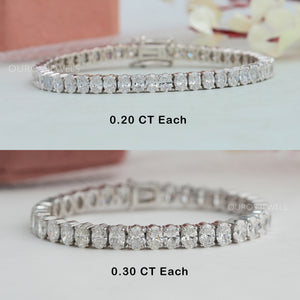 Oval Lab Grown Diamond Bracelet