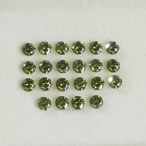 Round Cut Green Lab Loose Diamond]-[Ouros Jewels]