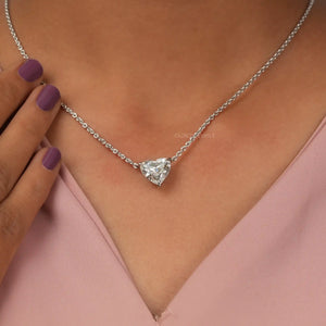 Heart Cut Lab Grown Diamond  Solitaire Pendant