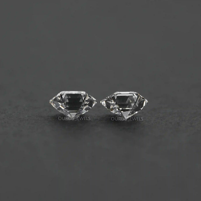 Hexagon Cut Matching Side Lab Diamonds