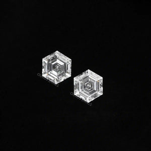 Hexagon Cut Matching Side Lab Diamonds