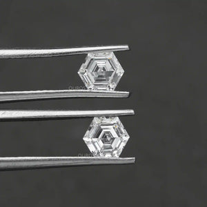 Hexagon Cut  Lab  Diamond Pair