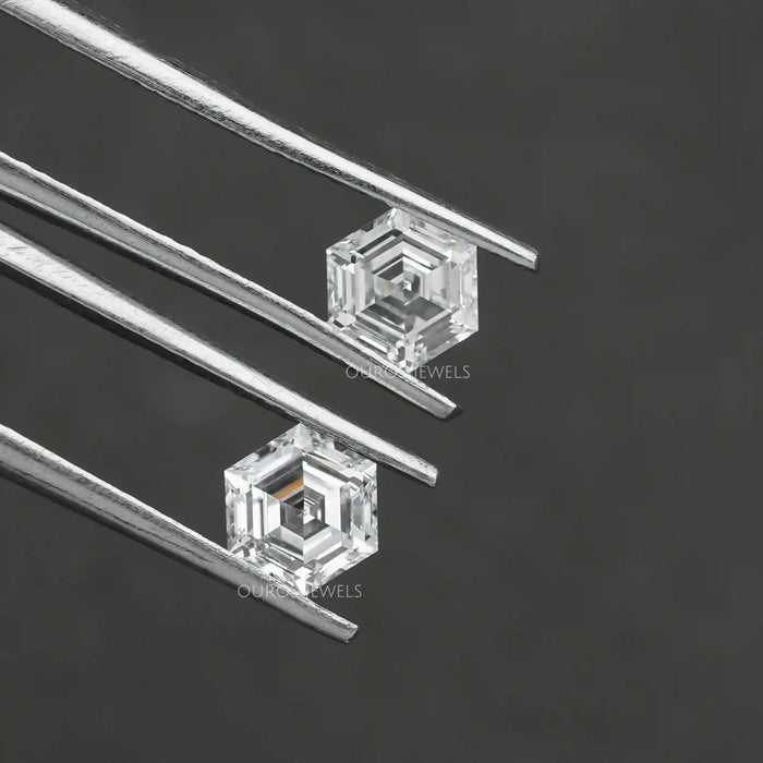 Hexagon Cut Matching Side Lab Diamonds